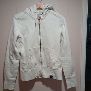 American Giant Awesome Heavy Duty White 100% Cotton Hoodie EUC! (S)
